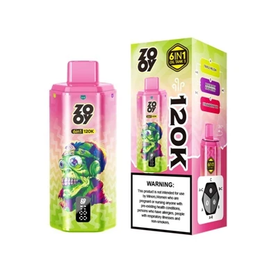 ZOOY 120K 6 IN 1 – Suuri-kapasiteetin kertakäyttöinen e-savuke, joka tarjoaa ...