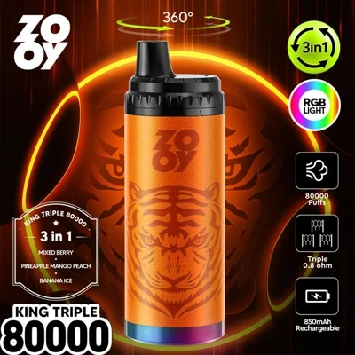 ZOOY KING 3-in-1 80000 Puff kertakäyttöinen sähkötupakka