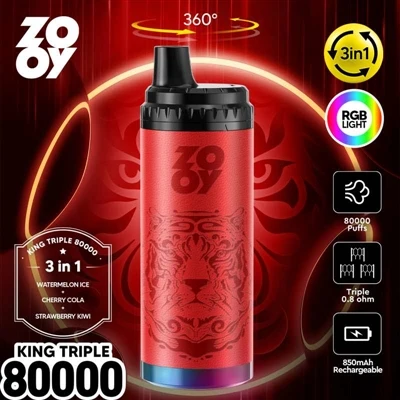 ZOOY KING 3-in-1 80000 Puff Kertakäyttöinen Vape: teknologinen innovaatio ja ...