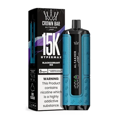 AL Fakher Crown Bar Hypermax 15K: Huippuluokan-kertakäyttöinen sähkösavuke{2}...