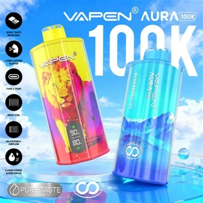 VAPEN AURA 100000: Kun kertakäyttöiset sähkösavukkeet siirtyvät 