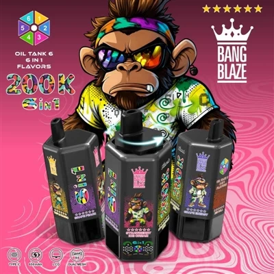 BANG BLAZE 200K 6in1: yksi tikku kädessä, kuusi makua, joista valita, polta, ...