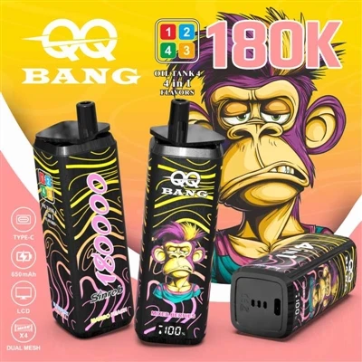 QQ BANG 180K 4in1: Lopullinen vape-kokemus neljällä maulla yhdellä kertaa
