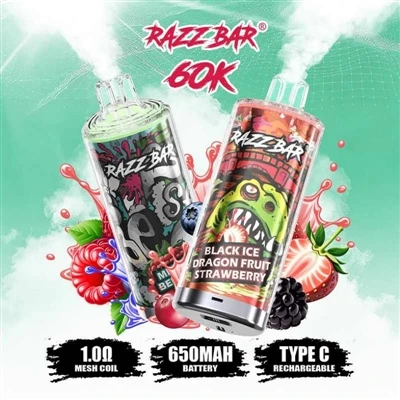 Razz Bar 65K+ Puffs Vape: laite, joka vie 