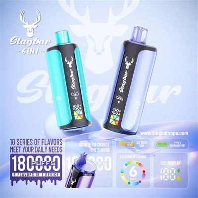 Stag Bar 6in1 180K Puffs: yksi laite tekee kuusi työtä, tämä on todella silmä...