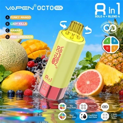 Vapen Octo 160K Puffs 8-in-1: Kun useat maut eivät ole enää temppu, vaan joka...