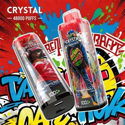 VAPME CRYSTAL 48000: suuren-kapasiteetin kertakäyttöinen e-savuke, joka todel...