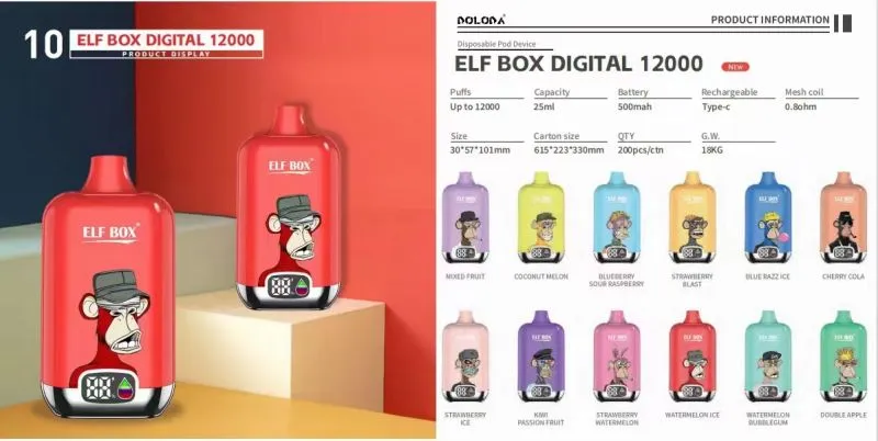 ELF BOX Digital 12000 puffs vapes vapes ELF BOX Digital 12000 puffs vapes vapes