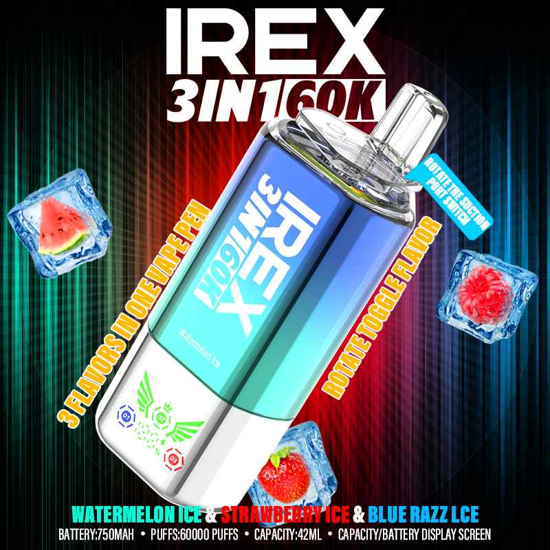 Watermelon ice Strawberry ice Blue Razz lceIREX 3in1 60000