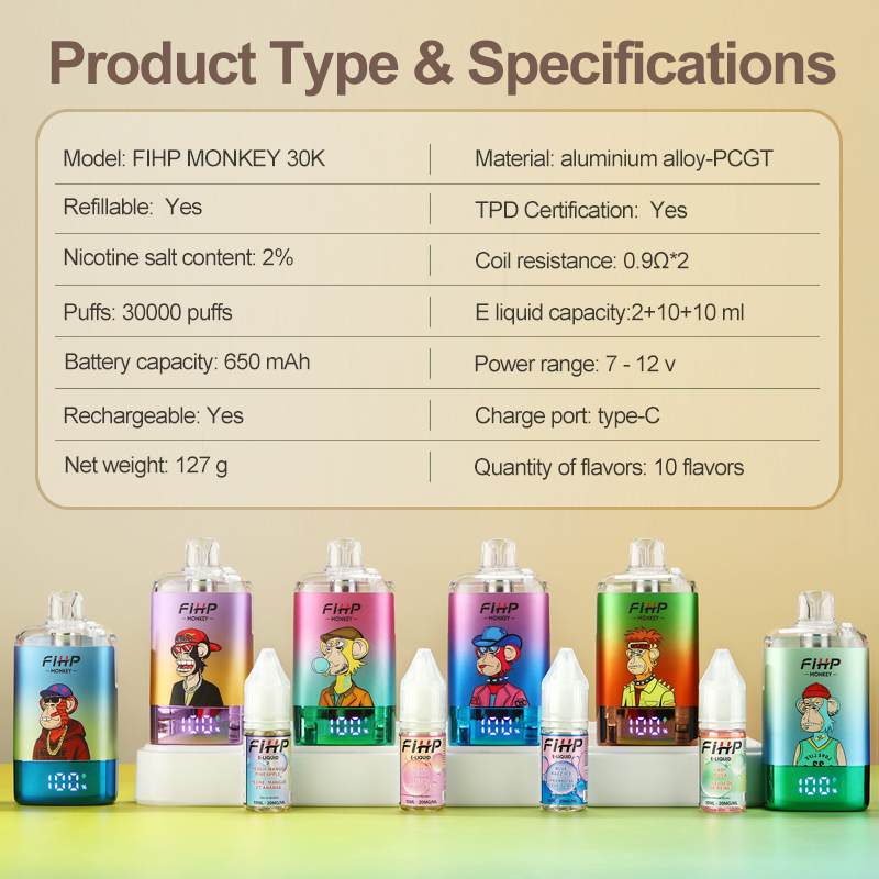 FIHP MONKEY 30K Refillable TPD 23 FIHP MONKEY 30K Refillable TPD 23